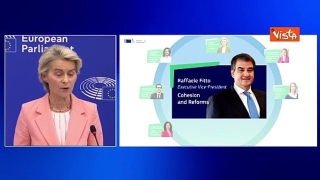 Von der Leyen: Fitto vicepresidente esecutivo Commissione Ue responsabile alla Coesione e riforme