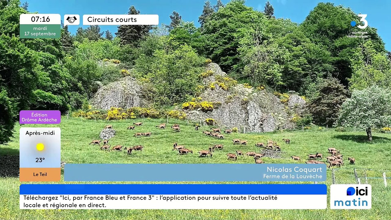 Au Lac d'Issarlès, la "Ferme de Lalouvèche", ses fromages de chèvres Bio, charcuteries et viandes de porc