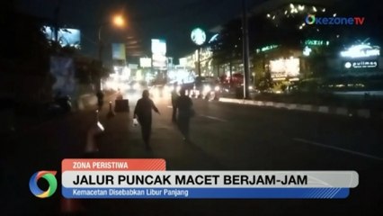 Antrean Panjang Kendaraan di Simpang Gadok Puncak