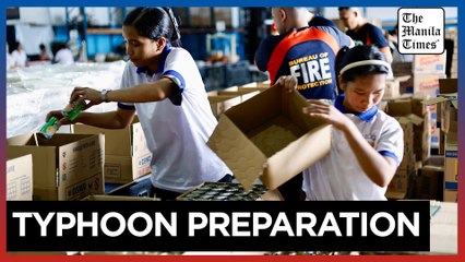 Philippines prepares relief goods in anticipation of upcoming storms
