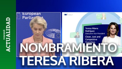 Von der Leyen asigna la vicepresidencia primera a Teresa Ribera