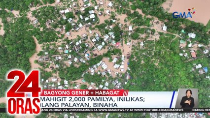 Mahigit 2,000 pamilya, inilikas; ilang palayan, binaha | 24 Oras