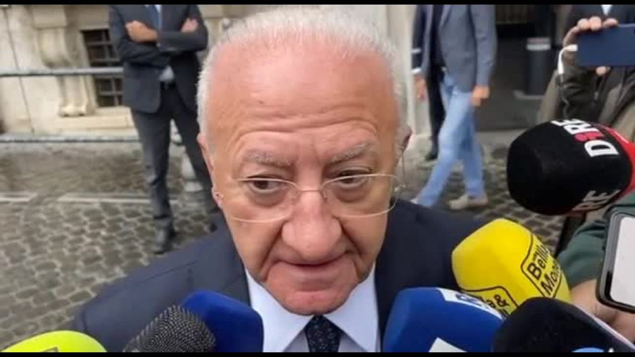 De Luca: con Accordo coesione sbloccati 6,2 miliardi per la Campania