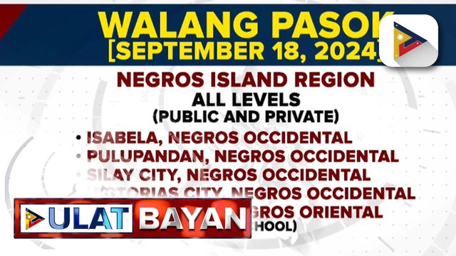 Pasok sa ilang paaralan sa bansa, suspendido bukas dahil sa pananalasa ng Bagyong #GenerPH at habagat