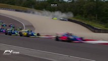 French F4 Championship 2024 Dijon Race 2 Start Stevenheydens Bernier Big Crash