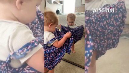 Minik kızın elbise sevinci görenlerin kalbini yumuşacık yaptı! "Biz kadınlar her yaşta aynıyız"