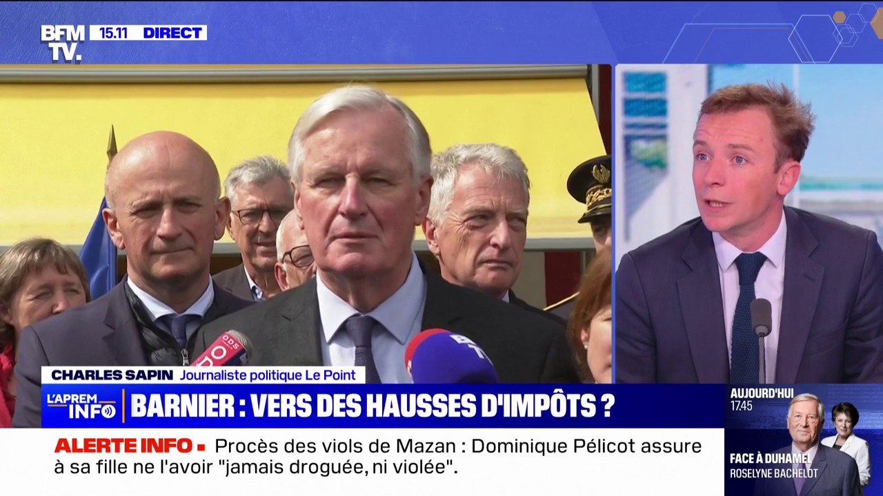 Michel Barnier envisage une hausse d'impôts pour "les contribuables aisés et les entreprises profitables"