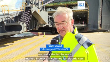 Electric vehicles clog busy Belgian port as demand slumps