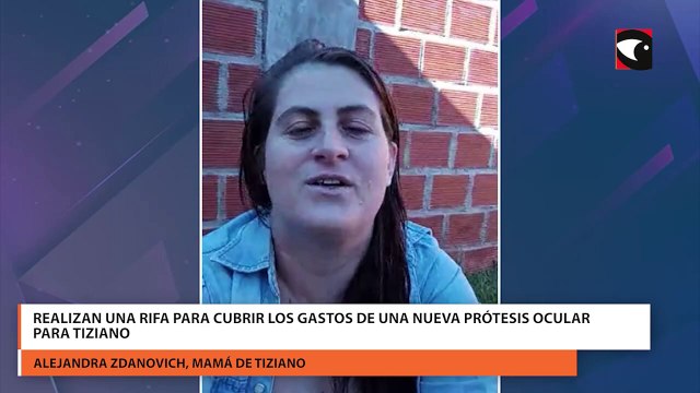 Realizan una rifa para cubrir los gastos de una nueva prótesis ocular para Tiziano
