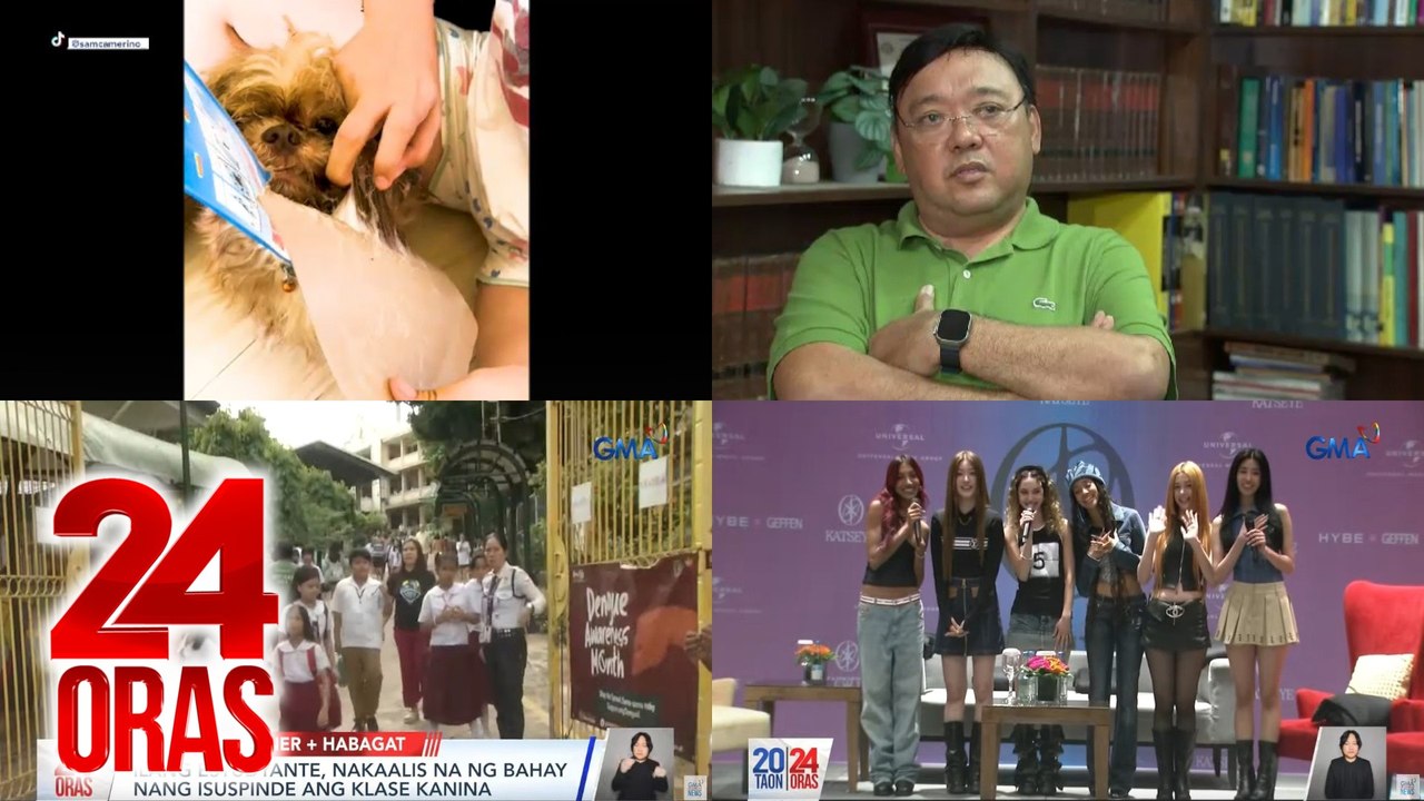 24 Oras: (Part 3) Alagang shih tzu, aksidenteng nadikit sa glue board; Late na suspensyon ng klase; Girl group na KATSEYE, nasa Pilipinas, atbp.
