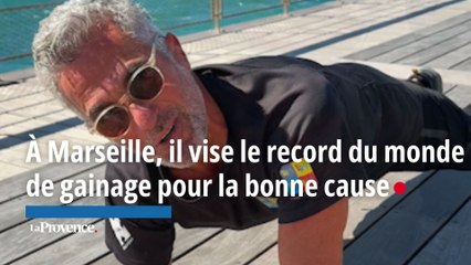 À Marseille, il vise le record du monde de gainage pour la bonne cause