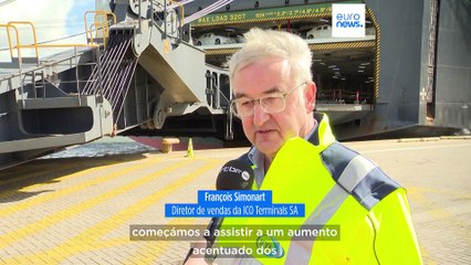 Centenas de carros elétricos acumulam-se em porto da Bélgica