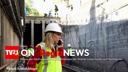 Abbau der Hochwasserschutzmaßnahmen der Wiener Linien laufen auf Hochtouren