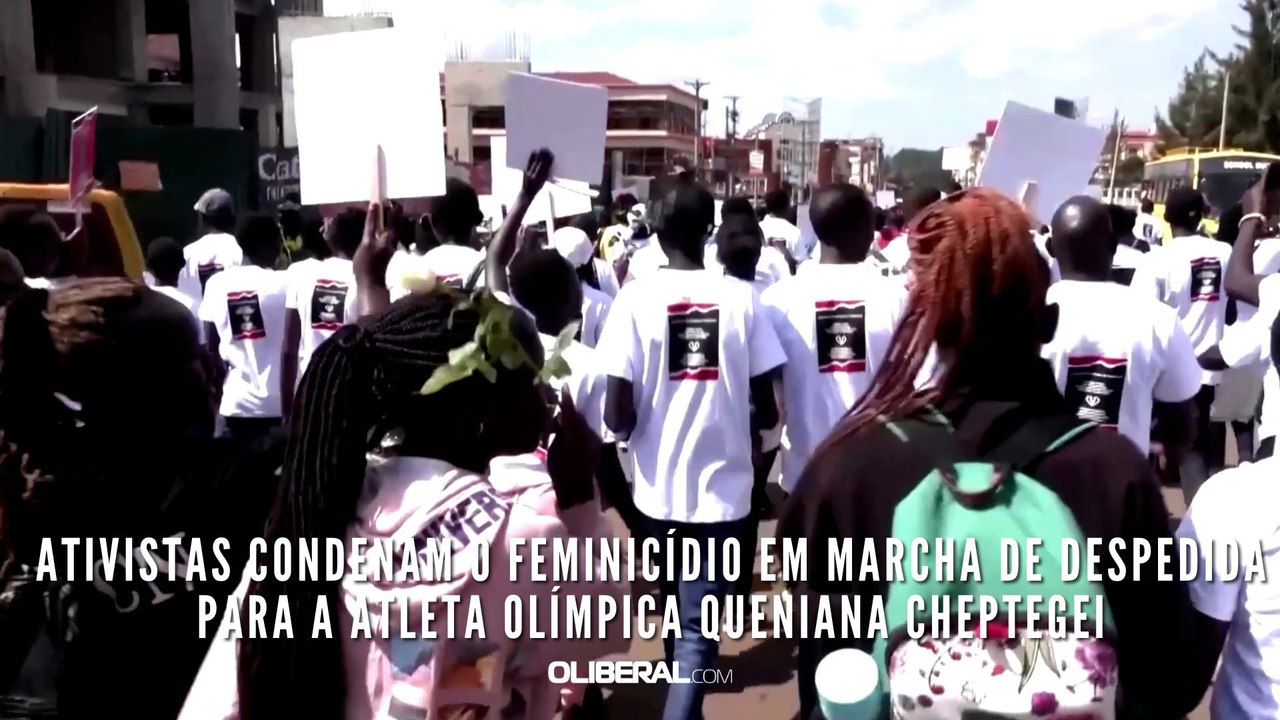 Ativistas condenam o feminicídio em marcha de despedida para a atleta olímpica queniana Cheptegei