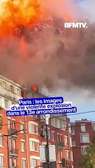 Paris: impressionnante explosion dans un immeuble du 13e arrondissement de Paris