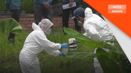 Kerja pembersihan sisa kimia dijalankan pada Selasa