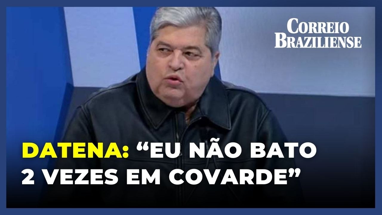 “Eu não bato em covarde duas vezes”, diz Datena sobre cadeirada em Marçal