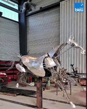 Zeus, le cheval mécanique des Jeux de Paris de retour dans son atelier nantais