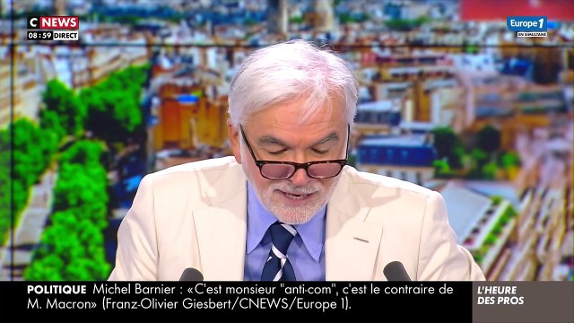 Pascal Praud ouvre L'heure des pros ce lundi 16 septembre 2024 sur CNews.