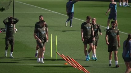 Manchester City training ahead of Inter's UCL visit to the Etihad