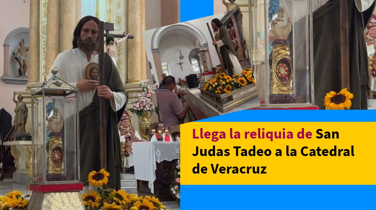 Llega la reliquia de San Judas Tadeo a la Catedral de Veracruz