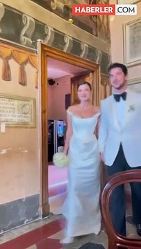 Pınar Deniz ve Kaan Yıldırım evlendi! İşte merakla beklenen düğünden kareler