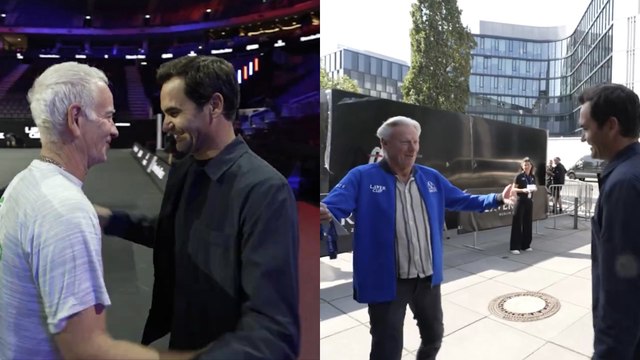 Tennis - Laver Cup 2024 - Roger Federer, en spectateur , a été accueilli chaleureusement par Borg et McEnroe !