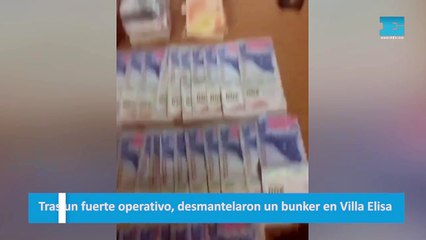 Tras un fuerte operativo, desmantelaron un bunker en Villa Elisa