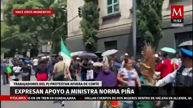 Trabajadores del PJ protestan en la SCJN contra el decreto de la reforma judicial