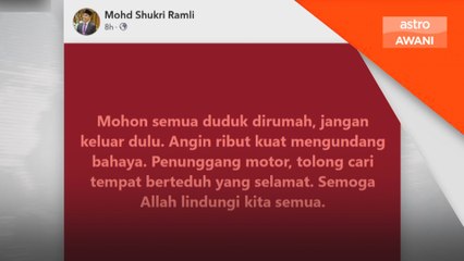 Hujan lebat: Rakyat Perlis dinasihatkan berwaspada - MB