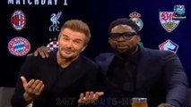 David Beckham Hilariously Pranks Micah Richards and Jamie Carragher Before Announcing Himself | The BEST Moments from UCL Today