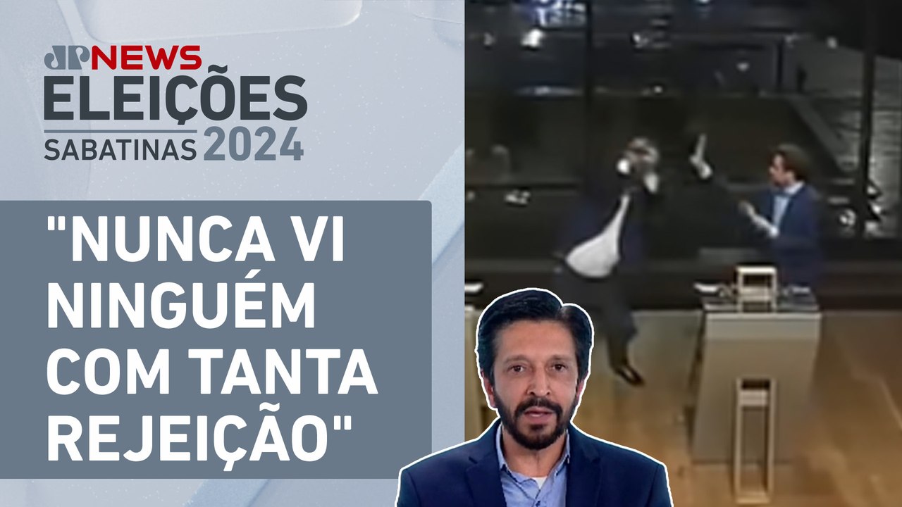 Nunes comenta cadeirada e diz que Marçal é 'perigoso': "A gente fica assustado" | SABATINA JP