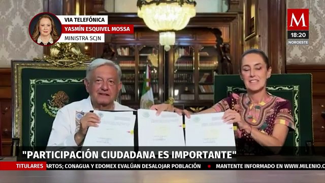 Ministra Yasmín Esquivel resalta la importancia de la participación ciudadana tras reforma judicial
