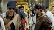 King Of Romance SHAH RUKH KHAN Clicked At Mumbai Airport In His Charming Andaz