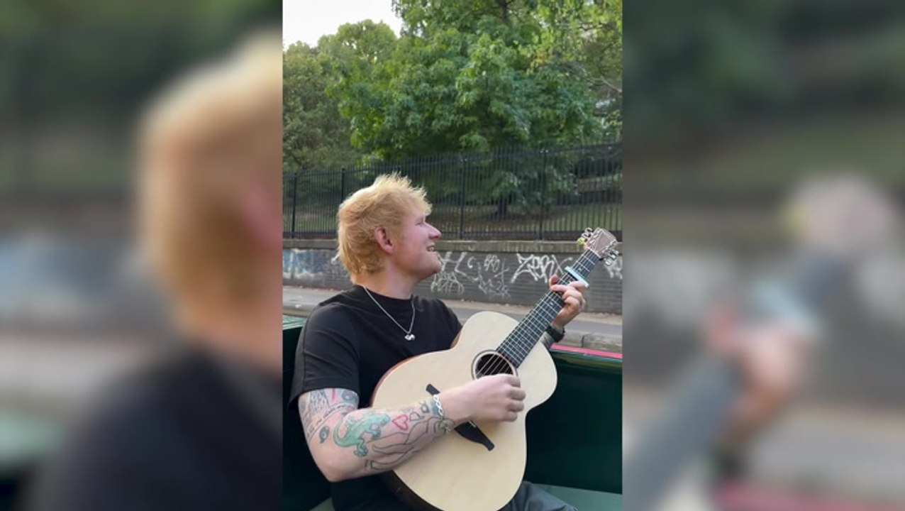 Ed Sheeran serenades passing jogger while filming music video on canal boat