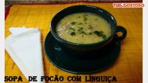 Sopa de flocão com linguiça
