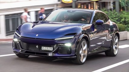 NEW Ferrari Purosangue Driving in Monaco & Lovely V12 Sounds !