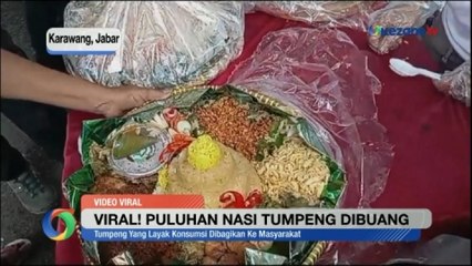 Viral! Puluhan Nasi Tumpeng Dibuang