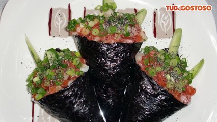 Temaki prático e fácil (cone)