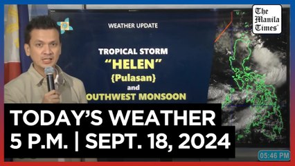 Today's Weather, 5 P.M. | Sept. 18, 2024