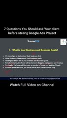 7 questions you should ask to your client before starting google ads project