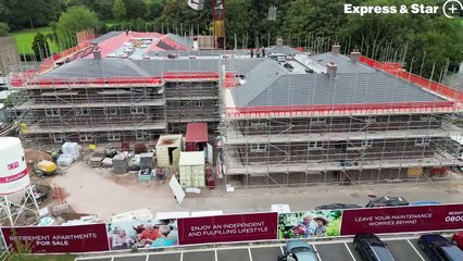 Aerial footage showing how the new Croft Lodge Residential home, Aldridge is coming along.