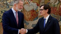 La sintonía de Illa y Felipe VI en su primer encuentro en Zarzuela: 