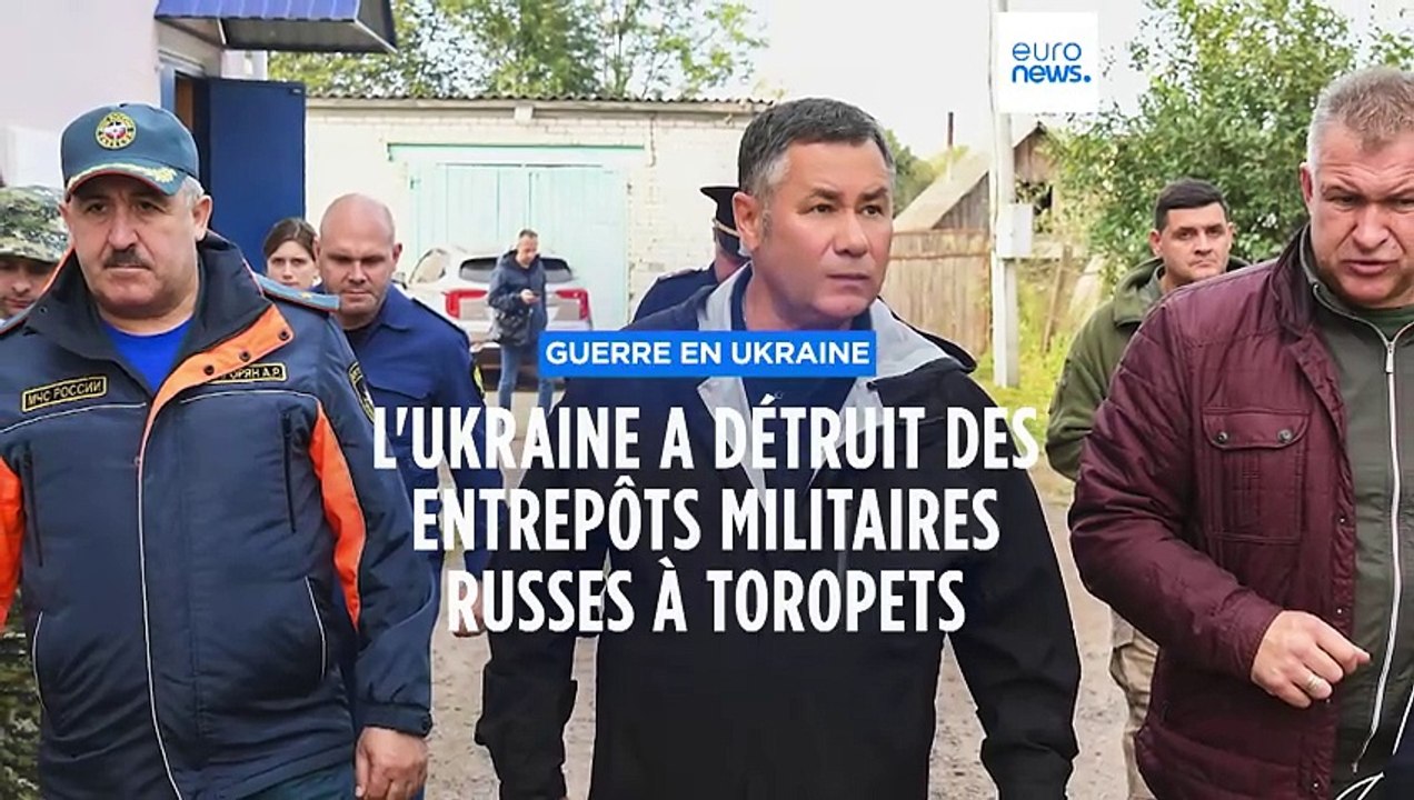 L'Ukraine a affirmé avoir détruit des entrepôts militaires russes à Toropets en Russie