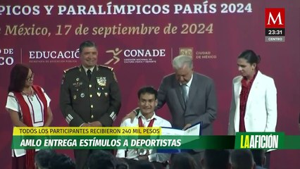 Télécharger la video: AMLO entrega estímulos económicos a deportistas olímpicos y paralímpicos