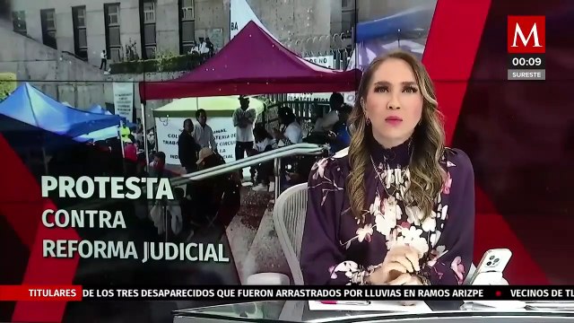 Trabajadores del Poder Judicial se manifiestan contra reforma y planean acudir a la ONU