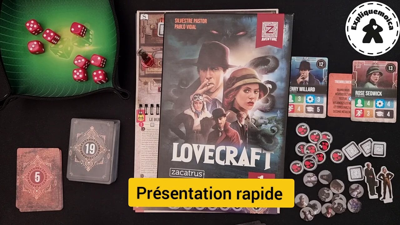 ️‍♂️LOVECRAFT Aventure Z : Vol.1️‍♂️ présentation rapide #expliquemoica #zacatrus