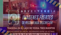 ¡Celebración terminó en tragedia! Maestra y dos menores se ahogan al hundirse lancha en el Lago de Yojoa