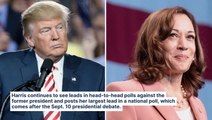 Trump In Trouble: Vice President Harris Has Record 6-Point Lead In 2024 Election Poll After Debate, Posts Highest Rankings In Key Demographics