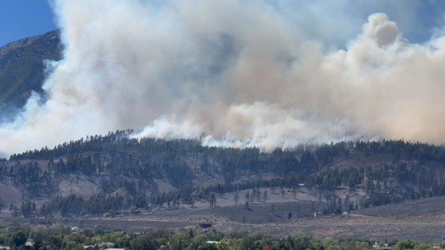 Davis Fire wreaks havoc south of Reno as helicopters fight to control the spreading blaze